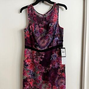 Adriana Papell illusion sheath dress size 10